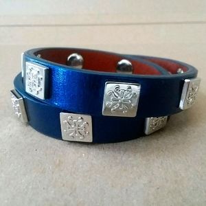 Rustic Cuff Metallic Navy Double Meagen RC Vintage